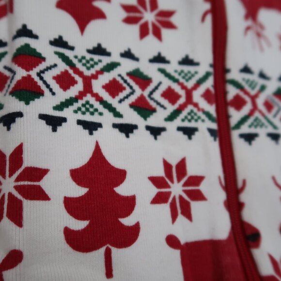 Hanna Andersson Organic Cotton Dear Deer Holiday Christmas Pj's Zip 12-18M - Picture 3 of 6
